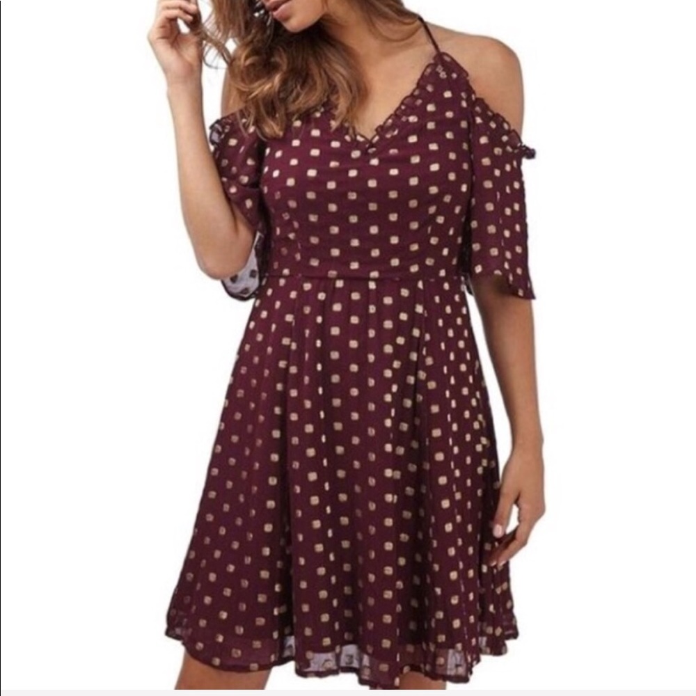 TOPSHOP Ruffle Skater Dress